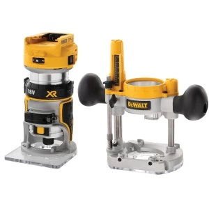 Image of DEWALT DCW604NT XR 1/4in Twin Base Router 18V Bare Unit