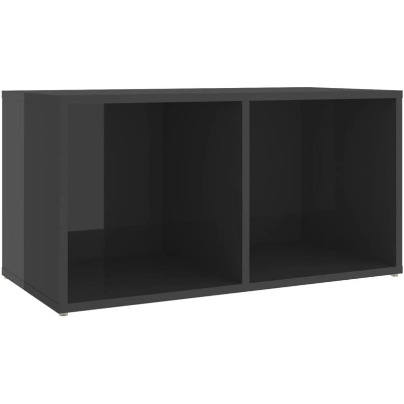 Image of VIDAXL TV Cabinet High Gloss Grey 72x35x36.5cm Engineered Wood Vidaxl 8720286354414