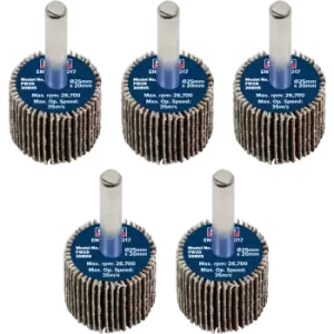Image of Sealey Flap Wheels Pack Of 5 25mm 20mm 80g