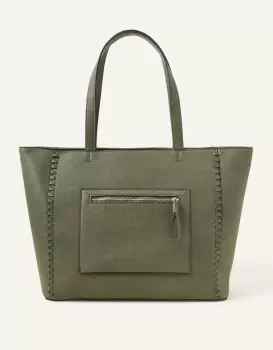 Image of Accessorize Womens Front Pocket Tote Bag Green