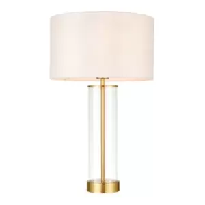 Image of Gallery Interiors Lessina Table Lamp Brushed Brass