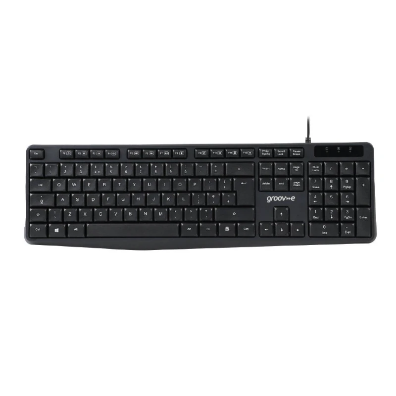 Image of Groov-e Wired Full Size Keyboard - Black unisex One Size