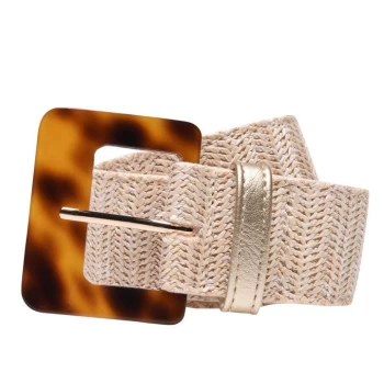 Image of Biba Woven Raffia Belt - White