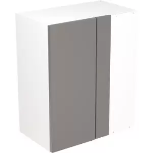 Image of Kitchen Kit Flatpack Slab Kitchen Cabinet Wall Blind Corner Unit Ultra Matt 600mm in Dust Grey MFC