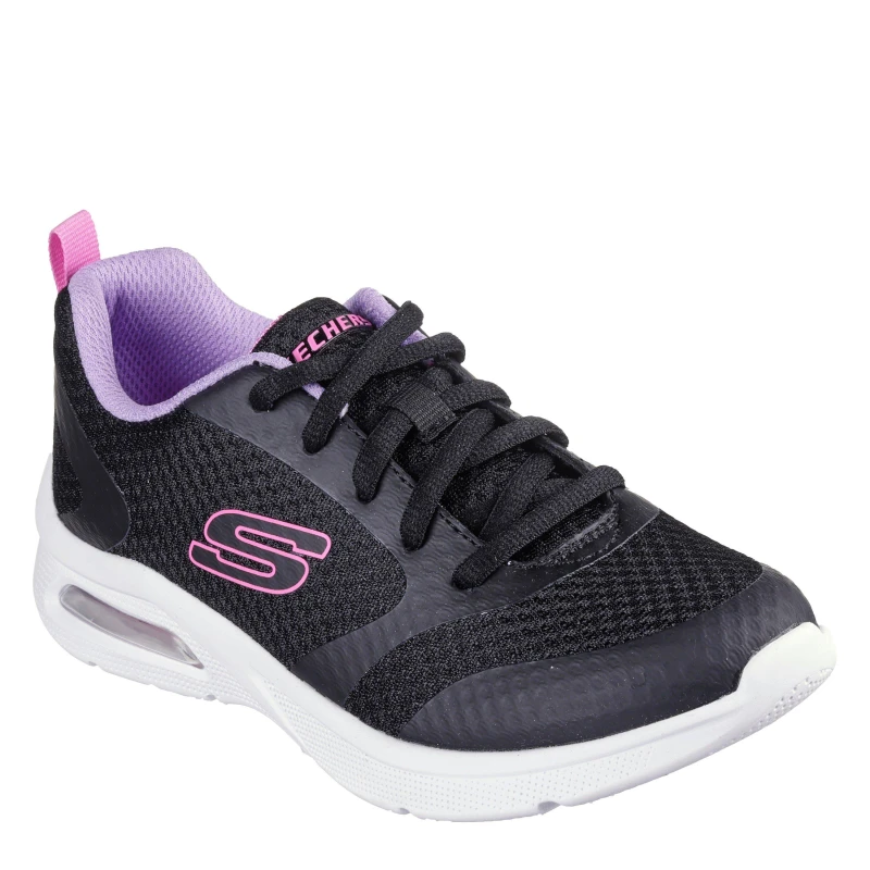 Image of Skechers Lace Up Ombre Sneaker W Midsole Pai Runners Girls Black/Lavender female C10 (27.5)