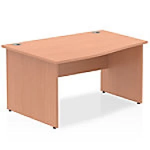 Image of Impulse Panel End 1400 Left Hand Wave Desk Beech