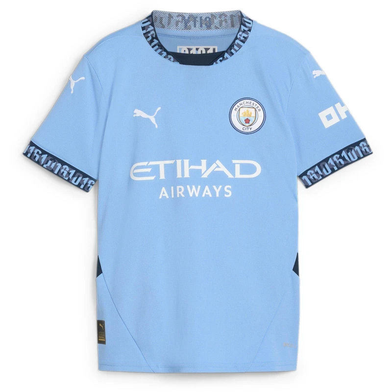 Image of Puma Manchester City Home Shirt 2024 2025 Juniors - Blue Blue 9 - 10 Years