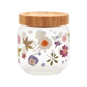 Image of Sass & Belle Small Pressed Flowers Glass Storage Jar