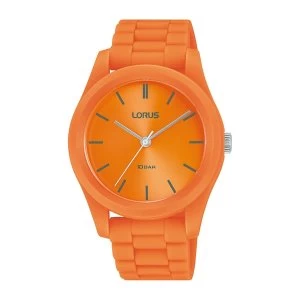 Image of Lorus RG261RX9 Mens Soft Touch Orange Silicone Strap Watch