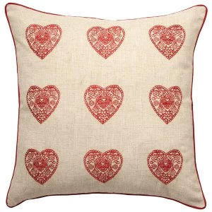 Image of Catherine Lansfield Vintage Hearts Cushion