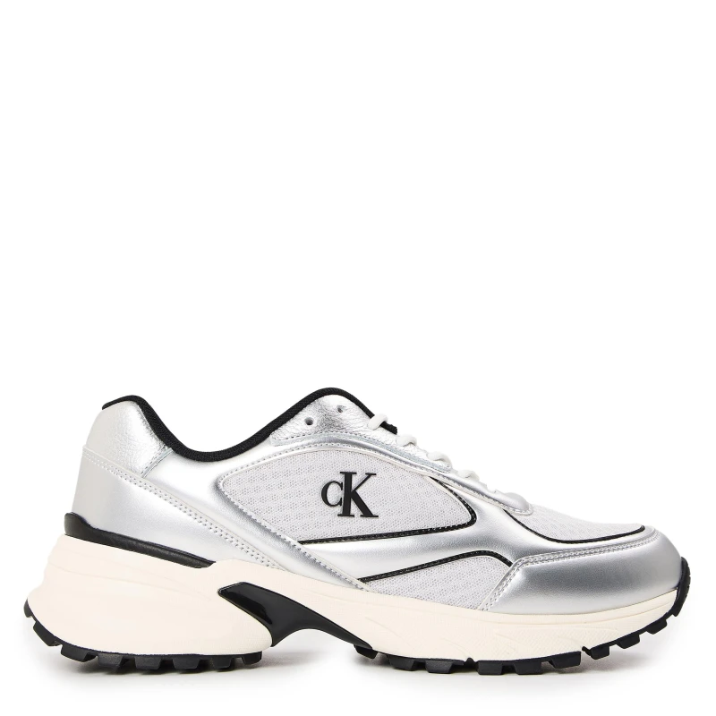 Image of Calvin Klein Mens Hike Runner Runners White/Silver male 7 (41)