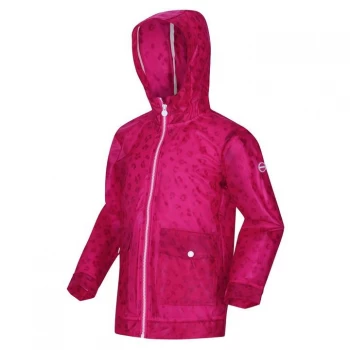 Image of Regatta Mixed 'Hallow' Waterproof Hooded Transparent Jacket - age 3-4 - multicoloured