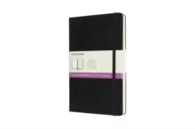 Image of Moleskine Large Double Layout Plain and Ruled Hardcover Notebook : Black