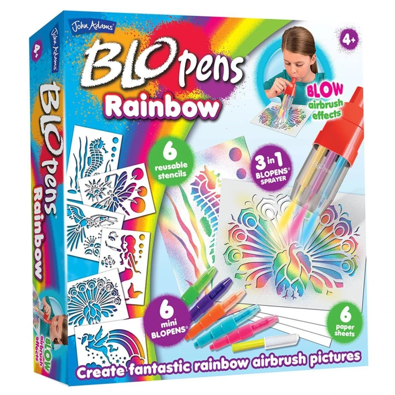 Image of John Adams Blo Pens Rainbow Blo Pens, Stencils & Spray Multi