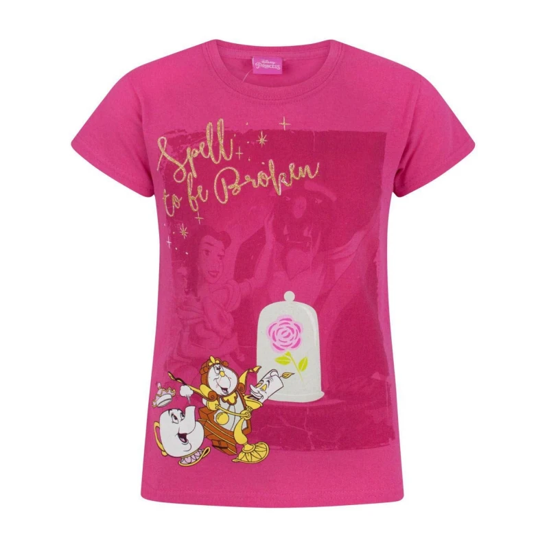 Image of (14-15 Years) Disney Short Sleeved T-Shirt (Girls Pink)