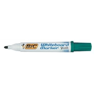 Image of Bic Velleda 1701 Bullet Tip Whiteboard Marker Green Pack of 12 Markers
