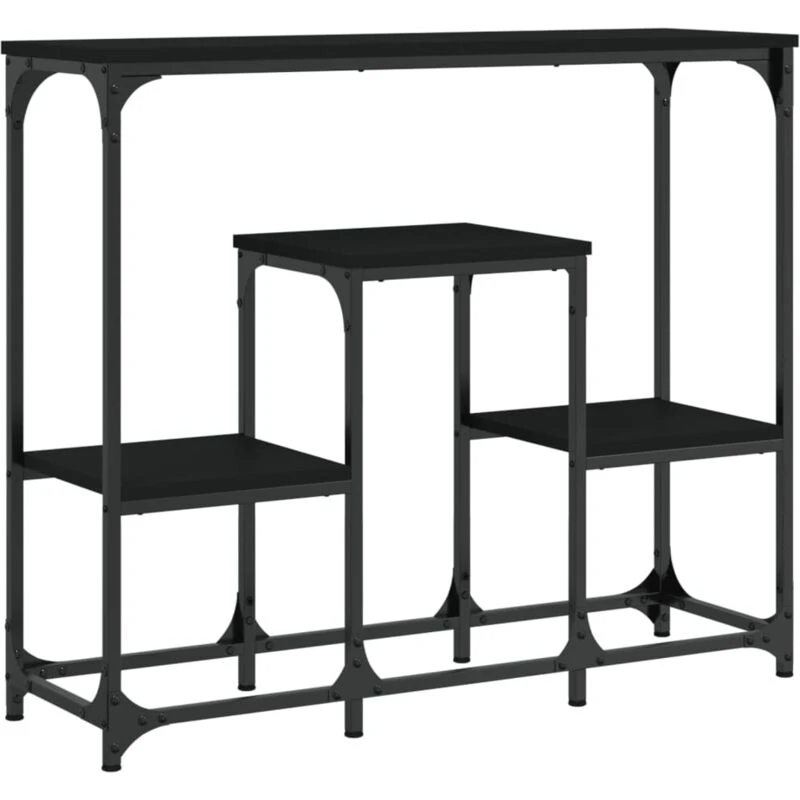 Image of Vidaxl Console Table Black 89.5X28X76cm Engineered Wood, Black 833383