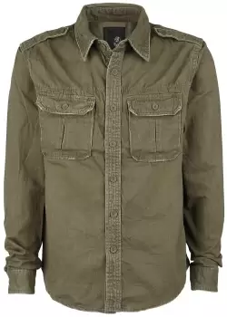 Image of Brandit Vintage Shirt Longsleeve olive