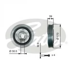 Image of GATES Torsional Vibration Damper Kit TVD1013A