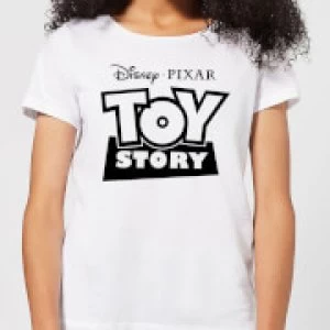 Image of Toy Story Logo Outline Womens T-Shirt - White - L