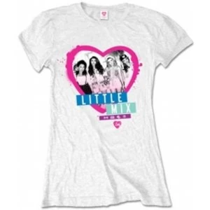 Image of Little Mix Spraycan Ladies White T Shirt: Small