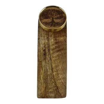 Image of Tree Of Life Gold Decorative Wooden Doorstop