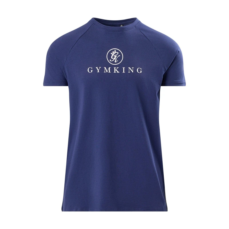 Image of Gym King Mens Pro Cotton Short Sleeve T-Shirt Oxford Blue male Large