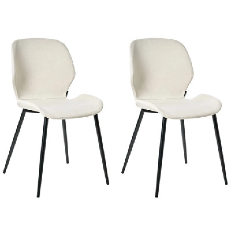 Image of Beliani Set Of 2 Conference Chairs Holland Fabric Light Beige