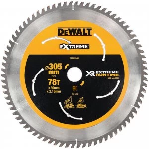 Image of DEWALT Cordless XR FLEXVOLT Mitre Saw Blade 305mm 78T 30mm