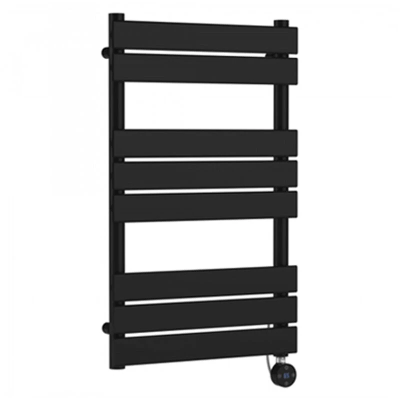 Image of NUIE Nuie - Flat Panel Electric Towel Rail 840mm h x 500mm w - Matt Black HL458