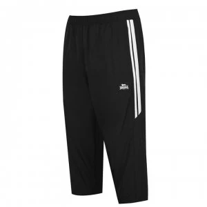Image of Lonsdale 2 Stripe three quarter Pants Mens - Black