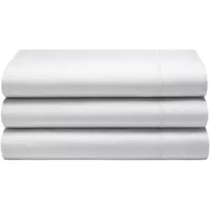 Image of Cotton Sateen 1000 Thread Count Flat Sheet (Superking) (White) - White - Belledorm