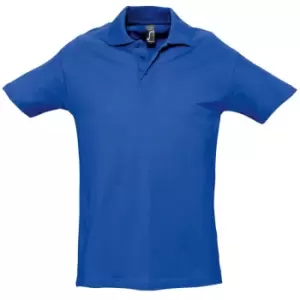 Image of SOLS Mens Spring II Short Sleeve Heavyweight Polo Shirt (L) (Royal Blue)