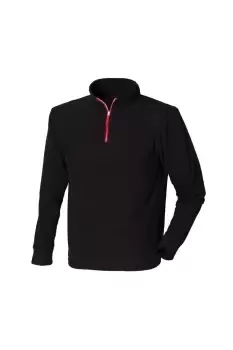 Image of 1/4 Zip Long Sleeve Piped Fleece Top