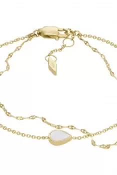 Image of Ladies Fossil Jewellery Mother of Pear Teardrop Bracelet
