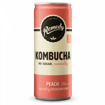 Image of Remedy Kombucha Can Peach - 250ml (Case of 6)