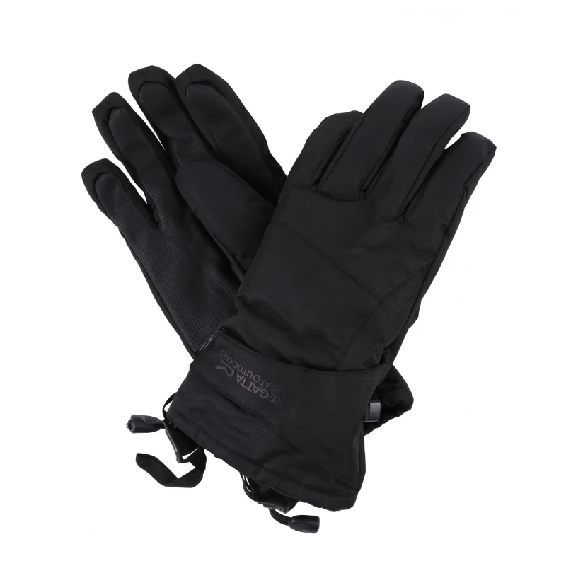 Image of Regatta Mens Transition Waterproof Insulated Gloves Small / Medium Black RUG014-800-S