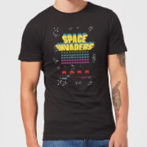 Image of Space Invaders Game Screen Mens T-Shirt - Black - M