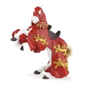 Image of PAPO Fantasy World Red King Richard's Horse Toy Figure, Three Years or Above, White/Red (39340)