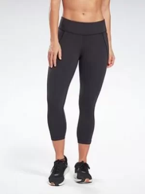 Image of Reebok Lux 3/4 Leggings, Black, Size XL, Women