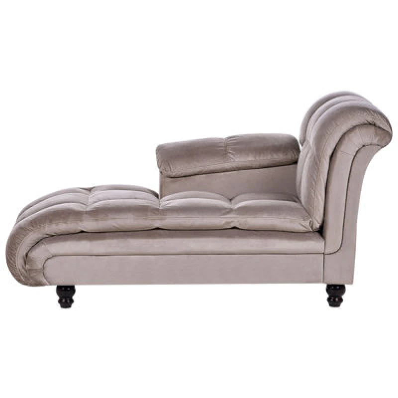 Image of Beliani Right-Hand Chaise Lounge Lormont Fabric Taupe