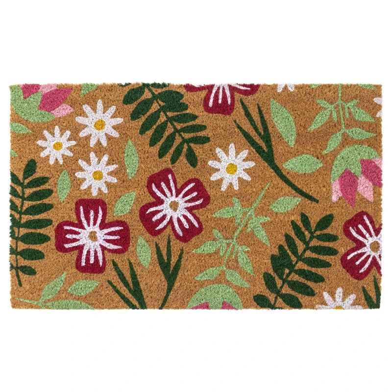 Image of JVL Latex Coir - Flowers 45x75cm Multi unisex 45x75cm