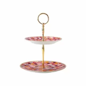 Image of Maxwell & Williams Teas & C's Kasbah Rose Two Tiered Cup Cakes Stand