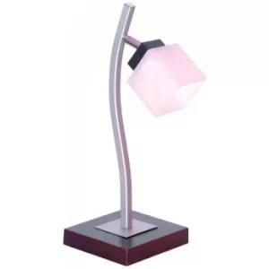 Image of Dana Desk Lamp With Glass Shade, Wenge, 1x E14