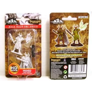 Image of Pathfinder Deep Cuts Unpainted Miniatures - Male Half-Orc Druid