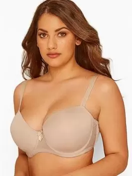 Image of Yours Clothing Nude Tshirt Bra, Nude, Size 50E, Women