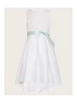 Image of Monsoon Girls Anika High Low Bridesmaid Dress - Ivory, Ivory, Size 6 Years, Women