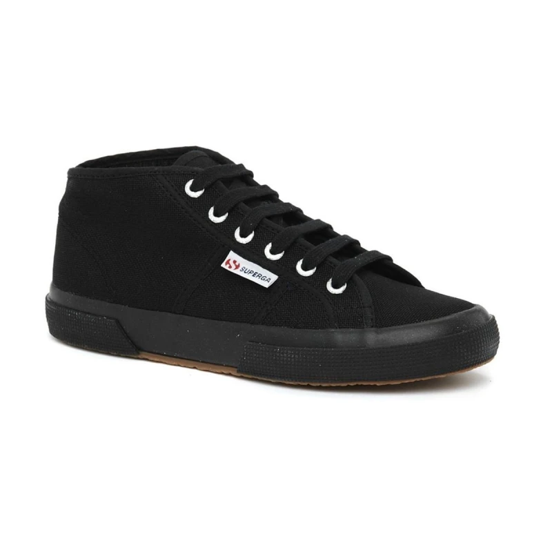 Image of Superga Mens 2754 Cotu Mid Cut Trainers in Black Size: 3 Black Male 3