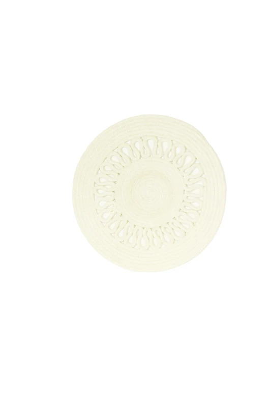 Image of Esselle Nene Round Spiral Placemat 2 Pack in Cream Cream Unisex