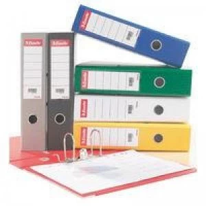 Image of Esselte A4 Pvc Lever Arch 50mm Red - 10 Pack